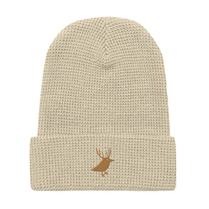 Women's waffle beanie for snowboarders, skiers and outdoor lovers birch